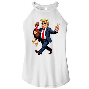 Donald Trump Turkey Pumpkin Thanksgiving Day Women's Perfect Tri Rocker Tank