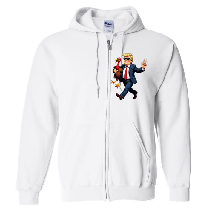 Donald Trump Turkey Pumpkin Thanksgiving Day Full Zip Hoodie