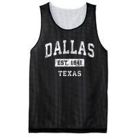 Dallas Texas Tx Vintage Established Sports Mesh Reversible Basketball Jersey Tank