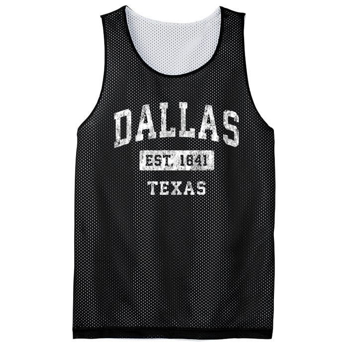 Dallas Texas Tx Vintage Established Sports Mesh Reversible Basketball Jersey Tank