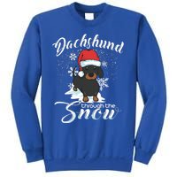 Daschund Through The Snow Dog Lovers Festive Gift Sweatshirt