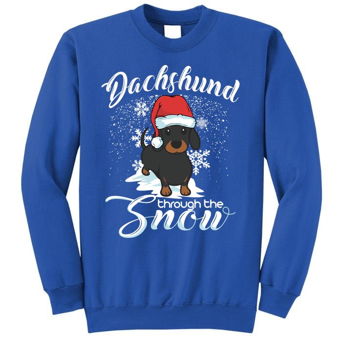 Daschund Through The Snow Dog Lovers Festive Gift Sweatshirt