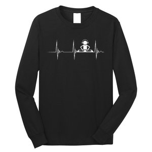 DJ Techno Turntable DJ Heartbeat EKG Pulse Dance Music Long Sleeve Shirt