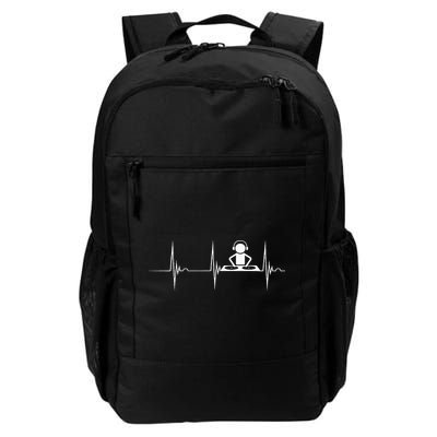 DJ Techno Turntable DJ Heartbeat EKG Pulse Dance Music Daily Commute Backpack