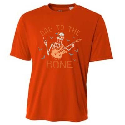 Dad To The Bone Funny Halloween Skeleton Guitar Lover Meaningful Gift Cooling Performance Crew T-Shirt