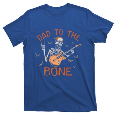 Dad To The Bone Funny Halloween Skeleton Guitar Lover Meaningful Gift T-Shirt