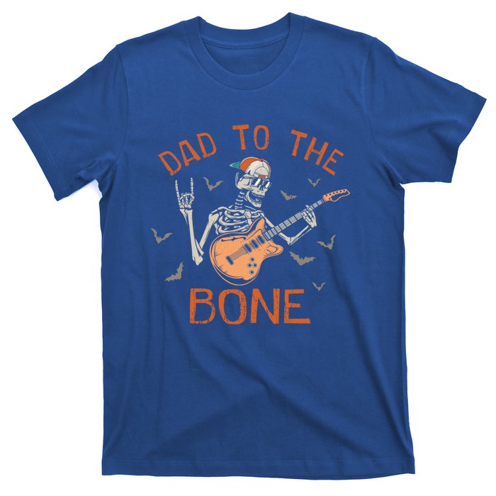 Dad To The Bone Funny Halloween Skeleton Guitar Lover Meaningful Gift T-Shirt