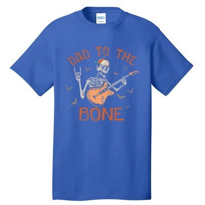 Dad To The Bone Funny Halloween Skeleton Guitar Lover Meaningful Gift Tall T-Shirt