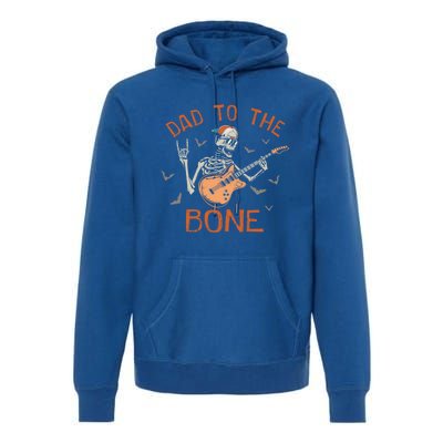 Dad To The Bone Funny Halloween Skeleton Guitar Lover Meaningful Gift Premium Hoodie