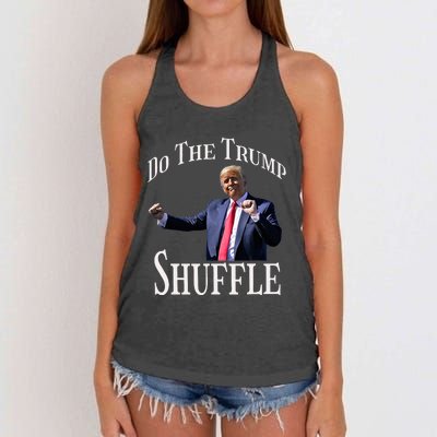 Do The Trump Shuffle Political Humor Dance Fun Women's Knotted Racerback Tank