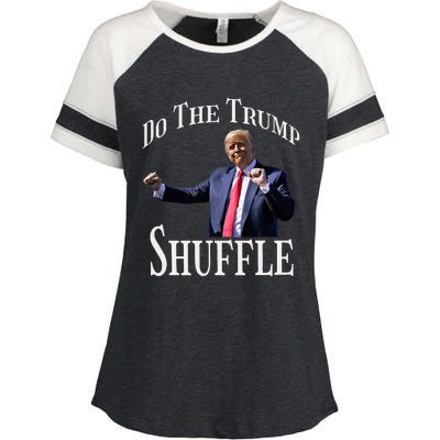 Do The Trump Shuffle Political Humor Dance Fun Enza Ladies Jersey Colorblock Tee