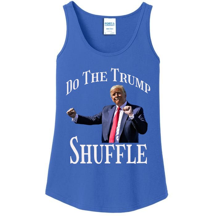 Do The Trump Shuffle Political Humor Dance Fun Ladies Essential Tank