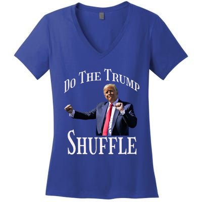 Do The Trump Shuffle Political Humor Dance Fun Women's V-Neck T-Shirt