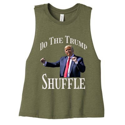 Do The Trump Shuffle Political Humor Dance Fun Women's Racerback Cropped Tank