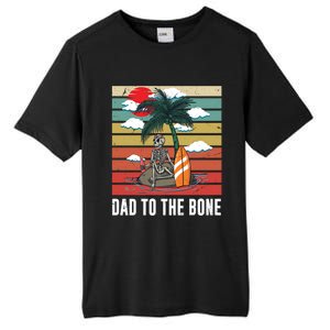 Dad To The Bone Spooky Skeleton Halloween Fathers Day Cute Gift Tall Fusion ChromaSoft Performance T-Shirt