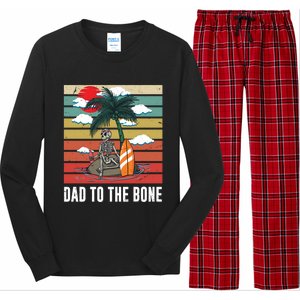 Dad To The Bone Spooky Skeleton Halloween Fathers Day Cute Gift Long Sleeve Pajama Set