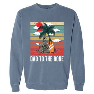 Dad To The Bone Spooky Skeleton Halloween Fathers Day Cute Gift Garment-Dyed Sweatshirt