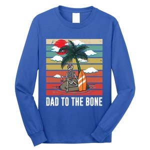 Dad To The Bone Spooky Skeleton Halloween Fathers Day Cute Gift Long Sleeve Shirt