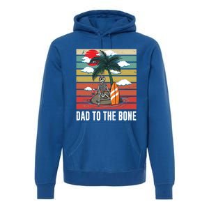 Dad To The Bone Spooky Skeleton Halloween Fathers Day Cute Gift Premium Hoodie