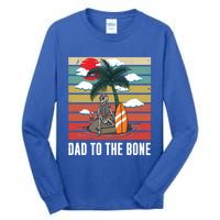 Dad To The Bone Spooky Skeleton Halloween Fathers Day Cute Gift Tall Long Sleeve T-Shirt