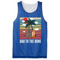 Dad To The Bone Spooky Skeleton Halloween Fathers Day Cute Gift Mesh Reversible Basketball Jersey Tank