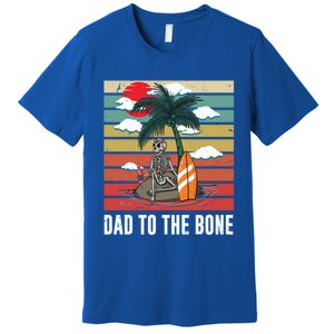 Dad To The Bone Spooky Skeleton Halloween Fathers Day Cute Gift Premium T-Shirt