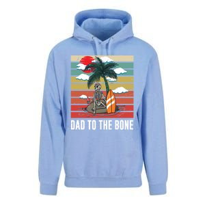 Dad To The Bone Spooky Skeleton Halloween Fathers Day Cute Gift Unisex Surf Hoodie