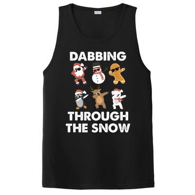 Dabbing Through The Snow Santa Penguin Snow Christmas Gift PosiCharge Competitor Tank