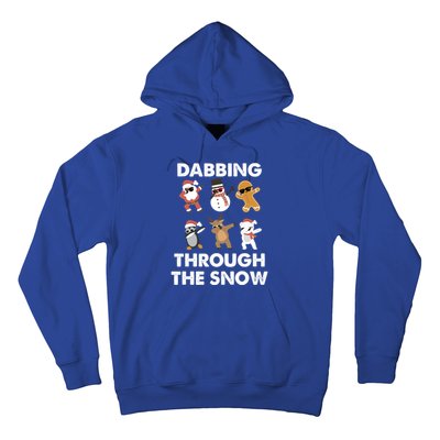 Dabbing Through The Snow Santa Penguin Snow Christmas Gift Hoodie