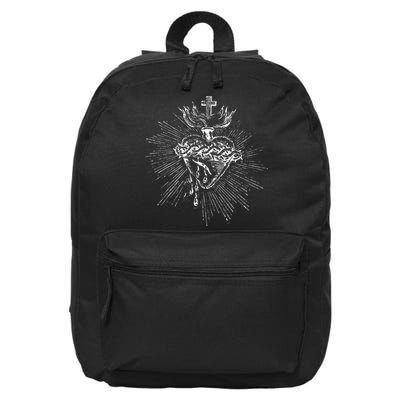 Devotion To The Sacred Heart Of Jesus Vintage Catholic Art 16 in Basic Backpack