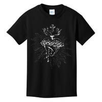 Devotion To The Sacred Heart Of Jesus Vintage Catholic Art Kids T-Shirt