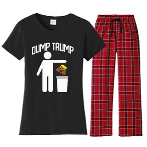 Dump Trump Trump Is Trash Anti Trump Women's Flannel Pajama Set