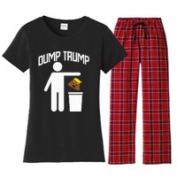 Dump Trump Trump Is Trash Anti Trump Women's Flannel Pajama Set