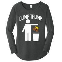 Dump Trump Trump Is Trash Anti Trump Women's Perfect Tri Tunic Long Sleeve Shirt