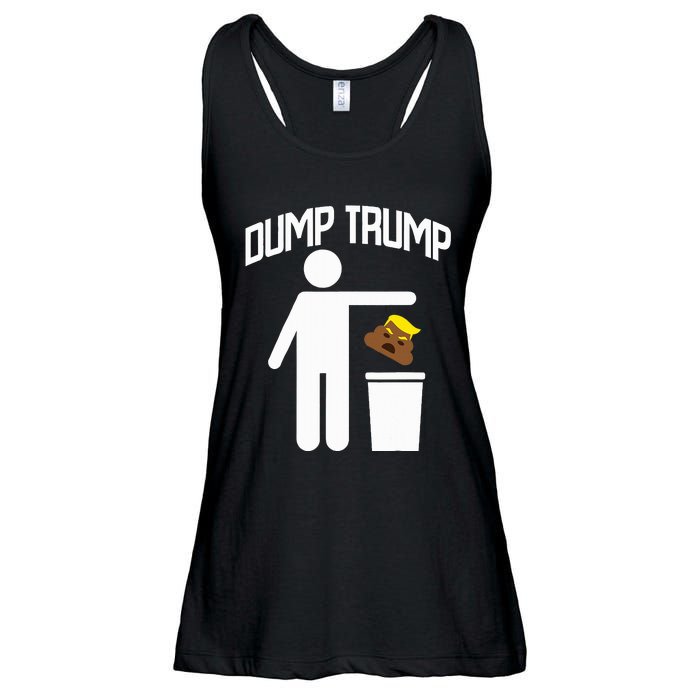 Dump Trump Trump Is Trash Anti Trump Ladies Essential Flowy Tank