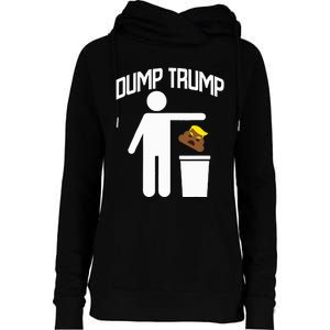 Dump Trump Trump Is Trash Anti Trump Womens Funnel Neck Pullover Hood