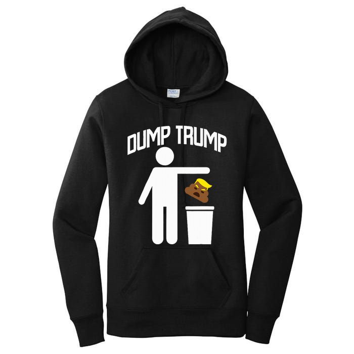 Dump Trump Trump Is Trash Anti Trump Women's Pullover Hoodie