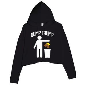 Dump Trump Trump Is Trash Anti Trump Crop Fleece Hoodie