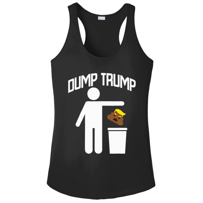 Dump Trump Trump Is Trash Anti Trump Ladies PosiCharge Competitor Racerback Tank