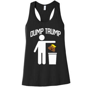 Dump Trump Trump Is Trash Anti Trump Women's Racerback Tank