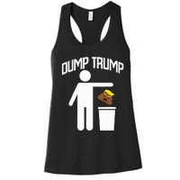 Dump Trump Trump Is Trash Anti Trump Women's Racerback Tank