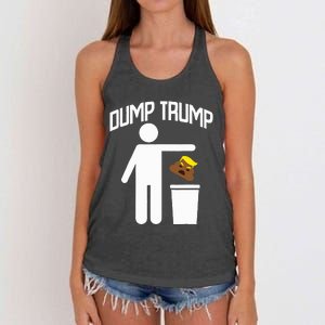 Dump Trump Trump Is Trash Anti Trump Women's Knotted Racerback Tank