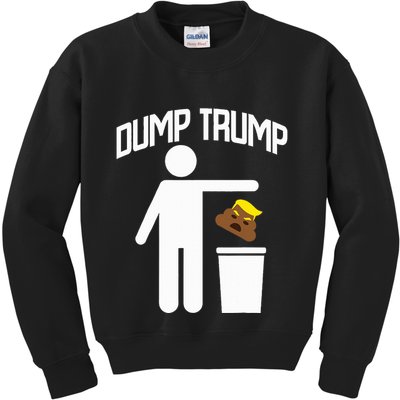 Dump Trump Trump Is Trash Anti Trump Kids Sweatshirt
