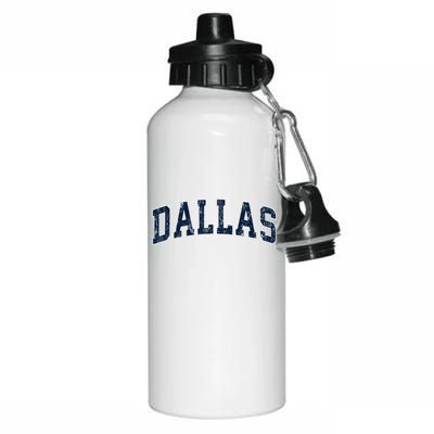 Dallas Texas Tx Vintage Varsity Sports Aluminum Water Bottle