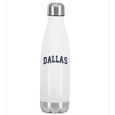 Dallas Texas Tx Vintage Varsity Sports Stainless Steel Insulated Water Bottle