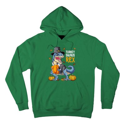 Dinosaur Thanksgiving Turkey Saurus T Rex Pilgrim Hoodie