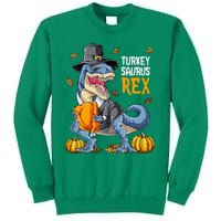 Dinosaur Thanksgiving Turkey Saurus T Rex Pilgrim Sweatshirt