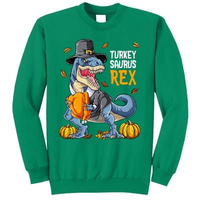 Dinosaur Thanksgiving Turkey Saurus T Rex Pilgrim Sweatshirt