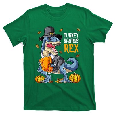 Dinosaur Thanksgiving Turkey Saurus T Rex Pilgrim T-Shirt