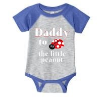 Daddy To The Little Peanut Ladybug Shower Cute Gift Infant Baby Jersey Bodysuit